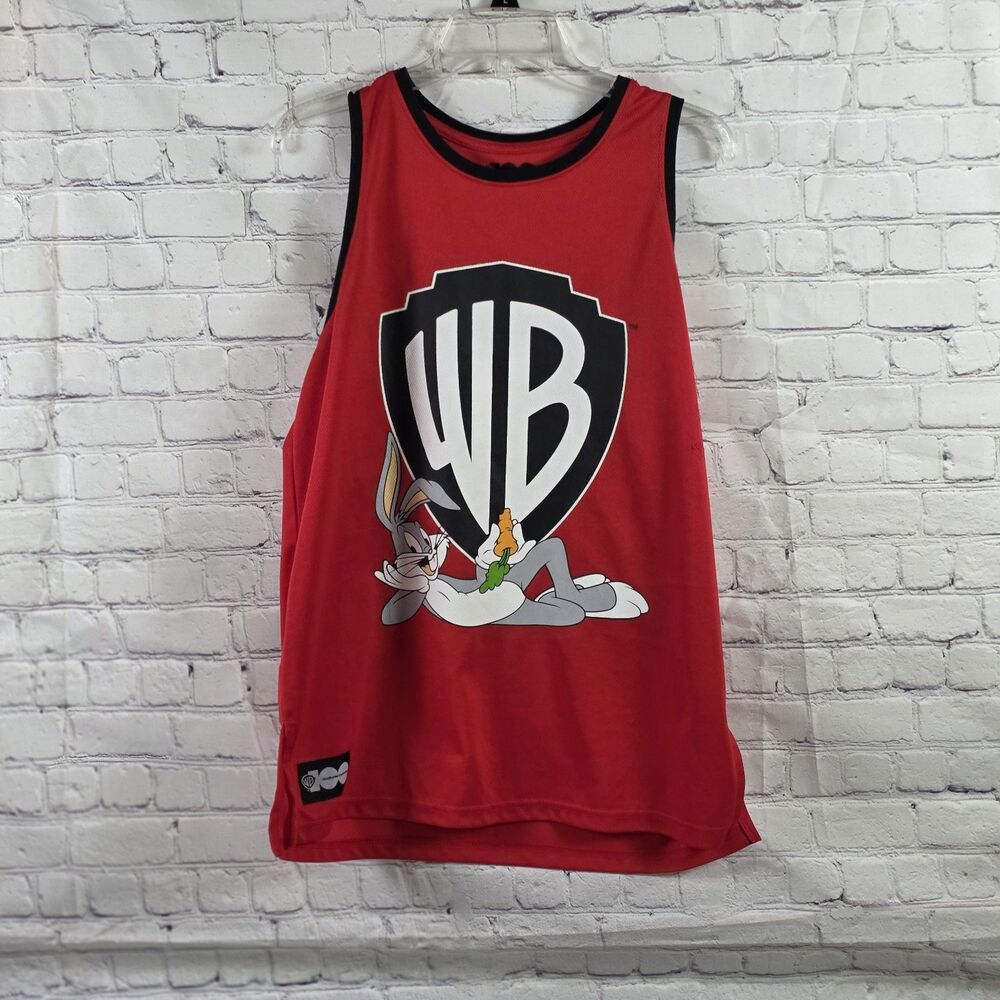WB Men's Medium Red Looney Tunes Basketball Tank Top